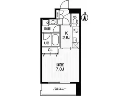 アーバンフラッツ西中島(1K/12階)の間取り写真