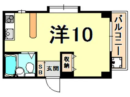 キングコーポラスII(ワンルーム/1階)の間取り写真