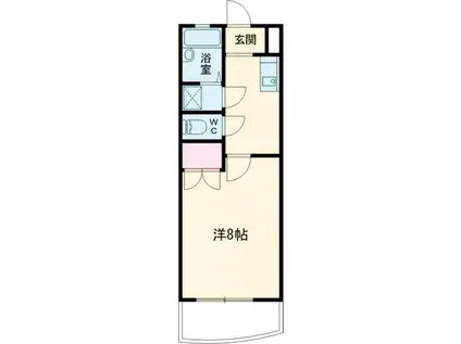 パークハイツ・平川(1K/2階)の間取り写真