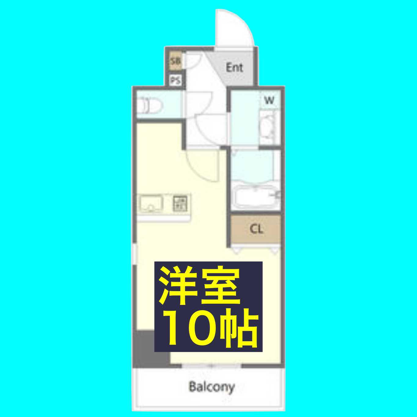 THE RESIDENCE IMAIKE イースト(ワンルーム/8階)の間取り写真