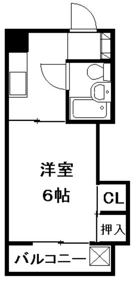 N428BD(1K/4階)の間取り写真