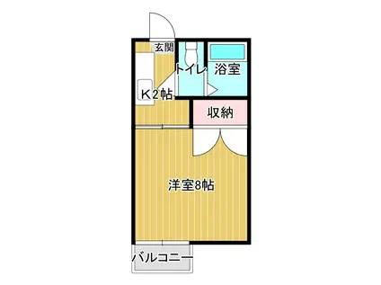 レジデンス高山(1K/1階)の間取り写真