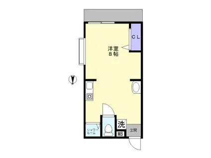 メゾン大岡山(ワンルーム/1階)の間取り写真