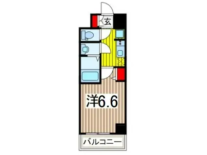 ザ・レジデンス・オブ・トーキョーSR20(1K/2階)の間取り写真