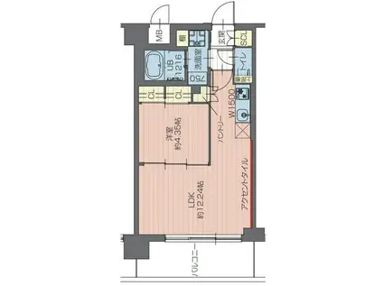 プレジオ川口ASIAN(1LDK/8階)の間取り写真