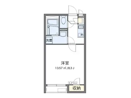 西武池袋線 保谷駅 徒歩11分 2階建 築9年(1K/2階)の間取り写真