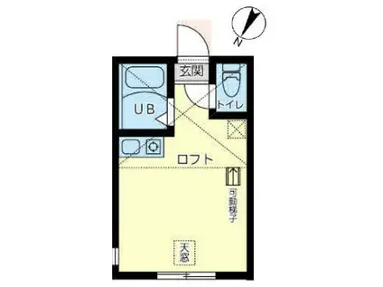 ユナイト六浦パーリーの杜(ワンルーム/2階)の間取り写真