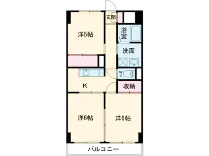 グローバル錦(3K/3階)の間取り写真