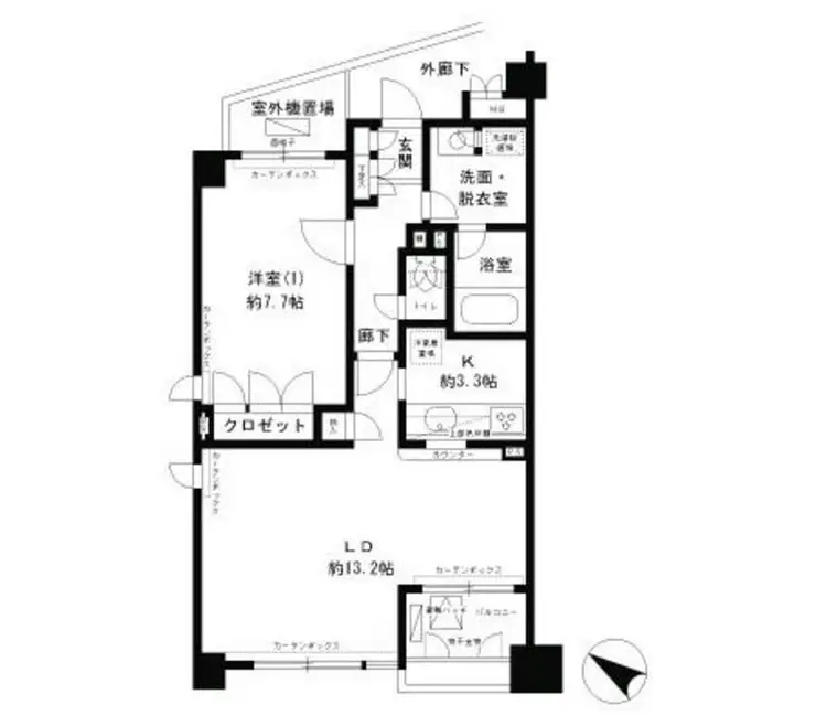 クラッサ初台 10階階 間取り