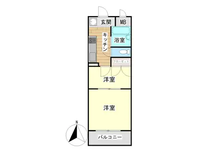 ハイツイフ(1SK/1階)の間取り写真