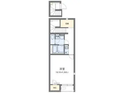 レオネクストコンフォートパレス(1K/2階)の間取り写真