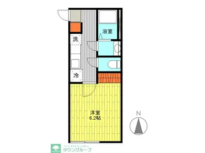 カインドネス小平(1K/2階)の間取り写真