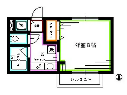 チェリーストーン(1K/1階)の間取り写真