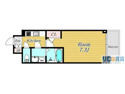 プランドール新大阪ノースレジデンス(1K/6階)の間取り写真