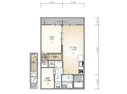 玉東ミッタウン(1LDK/2階)の間取り写真