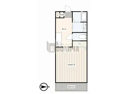 PRIME天王(1K/1階)の間取り写真