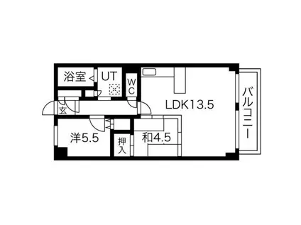 三宅アメニティーサンズ(2LDK/8階)の間取り写真