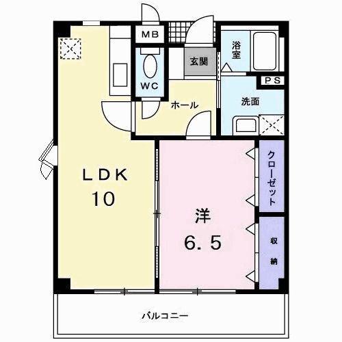 レジデンス・ノンノサン(1LDK/2階)の間取り写真