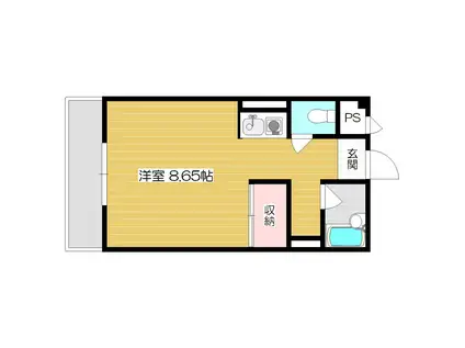 メゾン東武三萩野(1K/9階)の間取り写真