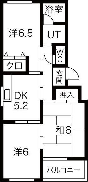 メゾンドアイン(3DK/4階)の間取り写真