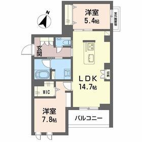 シークリサンス住吉(2LDK/3階)の間取り写真