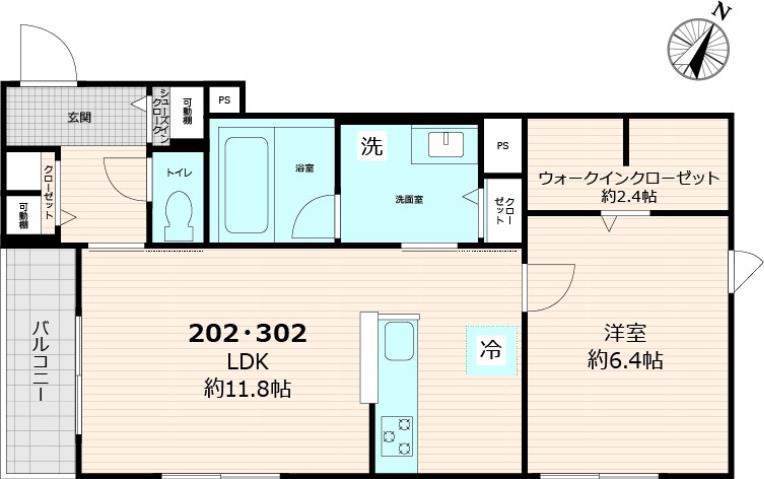 ヘキラン天神スクエア(1LDK/3階)の間取り写真