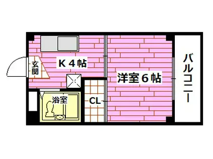 シティハイツ西本YS(1K/2階)の間取り写真