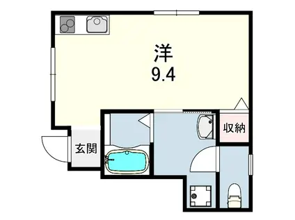 GENOVIA世田谷砧II(ワンルーム/1階)の間取り写真