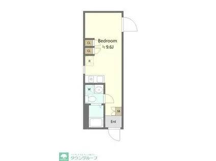 ザ・レジデンス駒沢大学(ワンルーム/2階)の間取り写真