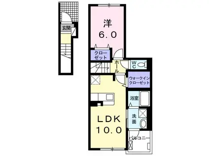コルージャ(1LDK/2階)の間取り写真