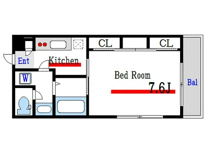 リブリ・010(1K/1階)の間取り写真