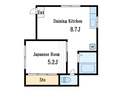 ふるやコーポ(1DK/2階)の間取り写真