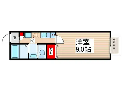 朋久レジデンス上福岡(1K/2階)の間取り写真