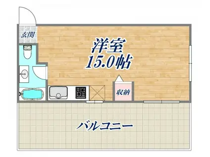 グランディアルネ阪急園田(ワンルーム/2階)の間取り写真