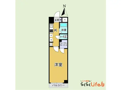 NAKAHARA ITE(1K/4階)の間取り写真