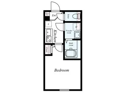 GRADUS中板橋(1K/1階)の間取り写真