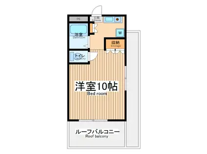 アップスタイルビル1(1K/3階)の間取り写真