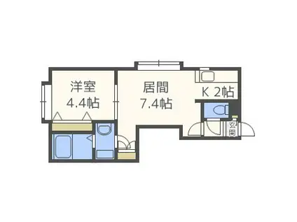 FELIZ FAMIRIA II(1LDK/2階)の間取り写真