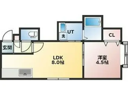 ピルヴィーテ19(1LDK/3階)の間取り写真