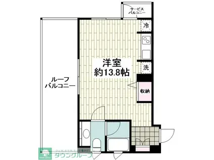 レガリアレジデンス自由が丘イクス(ワンルーム/4階)の間取り写真