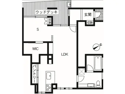 プレジオ経堂(1LDK/1階)の間取り写真