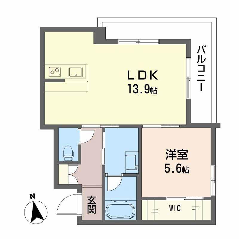 ディアマント番町(1LDK/3階)の間取り写真