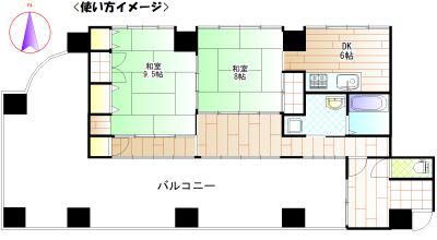 エムワイビル(2DK/4階)の間取り写真