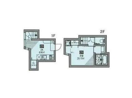 グランエッグス本郷(1DK/2階)の間取り写真