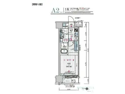 メインステージ森下II(1K/8階)の間取り写真