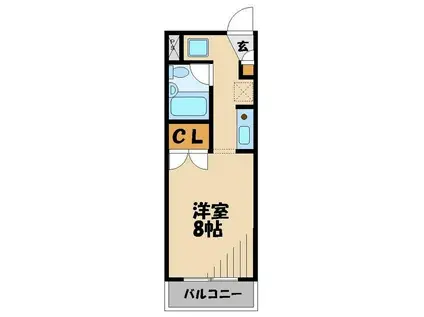 アーバンライフ・ナガネ(1K/2階)の間取り写真