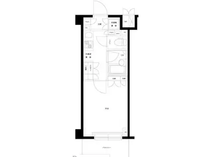 ルーブル目黒不動前(1K/3階)の間取り写真