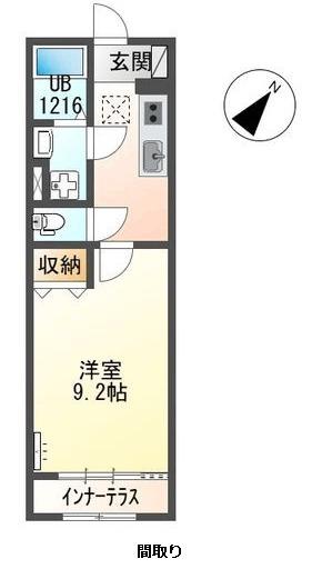 スイートテラス寺島町(1K/1階)の間取り写真
