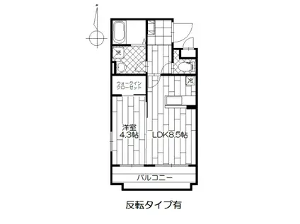 イル・フィオーレ中御所(1LDK/1階)の間取り写真