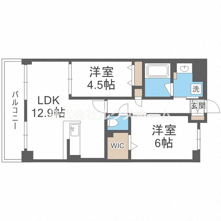 イニシオ山水(1SLDK/1階)の間取り写真